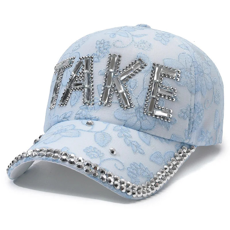 Rhinestone Embellished Fashion Baseball Cap - Stylish Street Style Trucker Cap for Sun Protection - Adjustable Breathable 250603