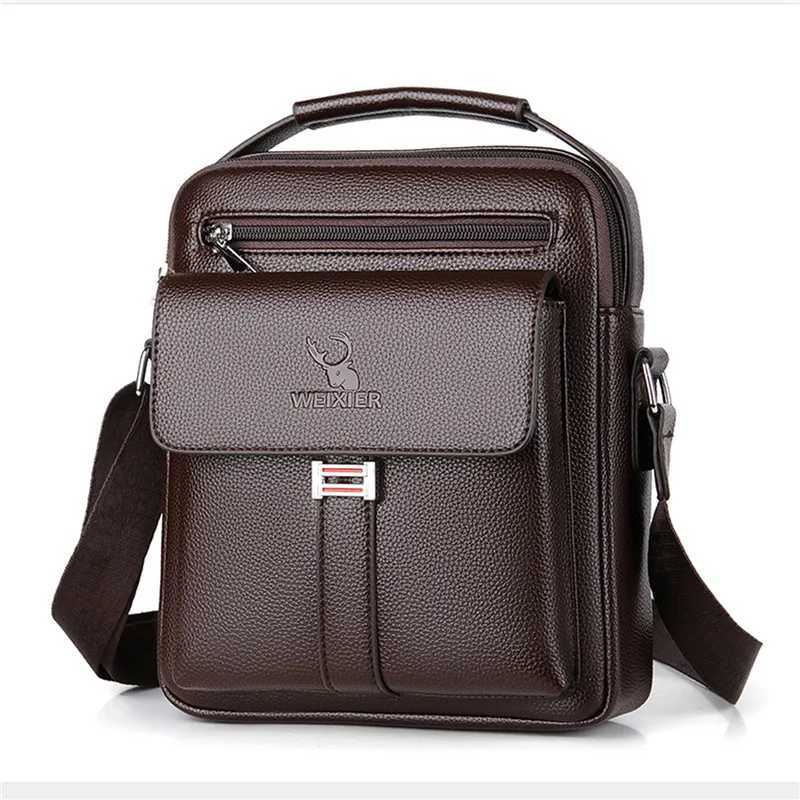 Men Crossbody Shoder Bags Waterproof Vintage Men Handbags Large Capacity PU Leather Bag Man Messenger Bags Tote Bag Y251011