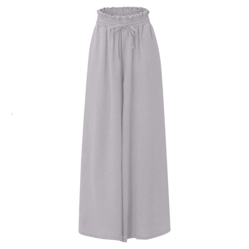 Summer New Women's Wide-Leg With Elastic Waistband, High-Waisted Long Skirt Pants For Women B5