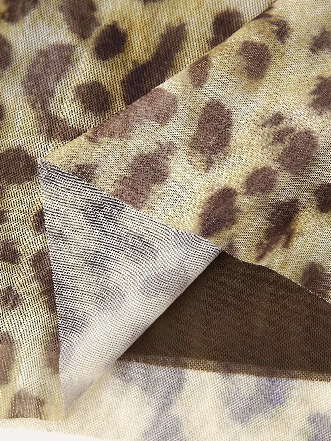 Tulle Printed Bandeau Top and Long Skirt Leopard Wear Women Summer Vacation Set Clothing 250605A