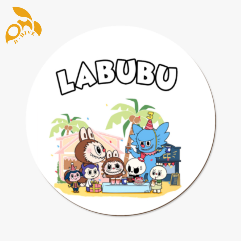 Free shipping new customized Home Decor Decoration Decorative Circular wooden board painting DIY Arts, Crafts & Gifts labubu