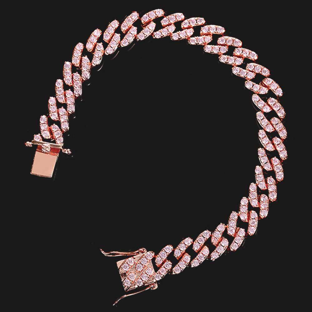 9mm single row Moissanite Cuban chain minimalist and personalized anklet hip-hop accessories for men and womens anklet accessories