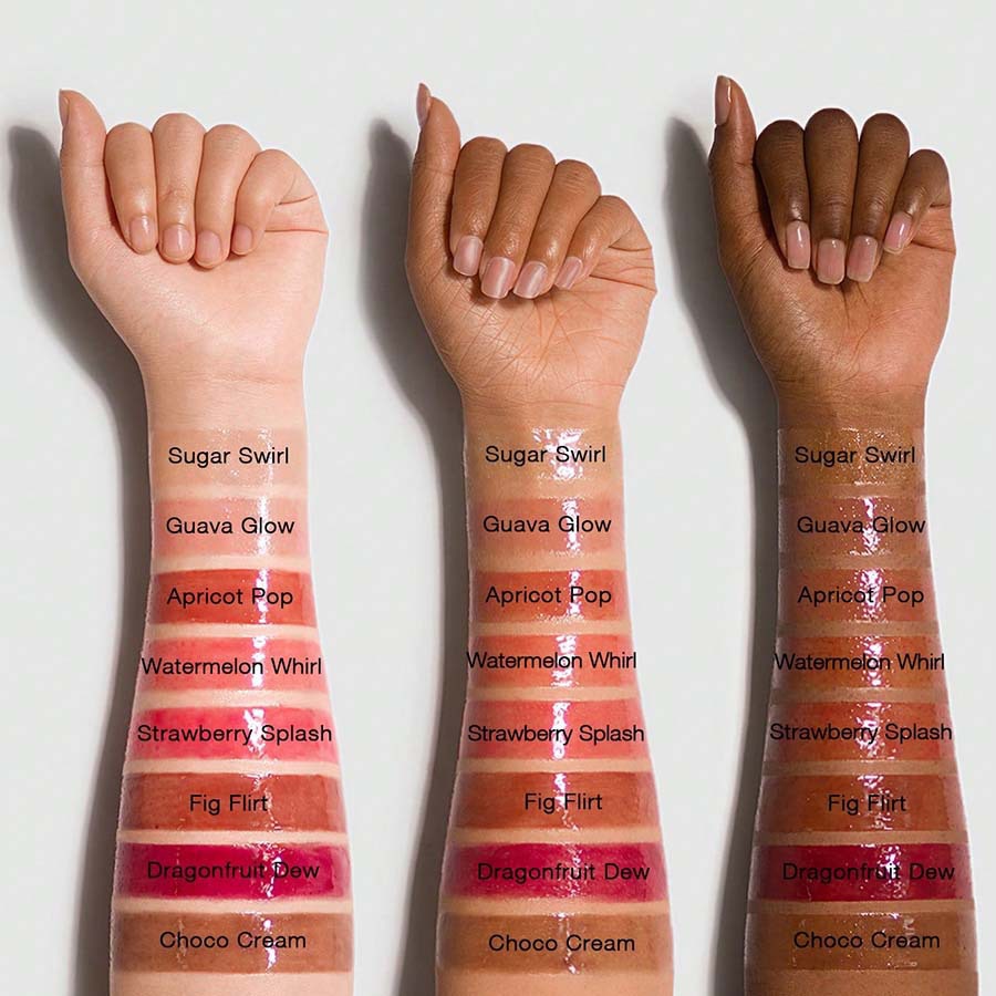 PAGE VINE 8 colors jelly glow lip Gloss Soft Cosmetics top quality 6.5ml 0.21oz Oil Lips Hydrating formula Softens lips Plumping effect