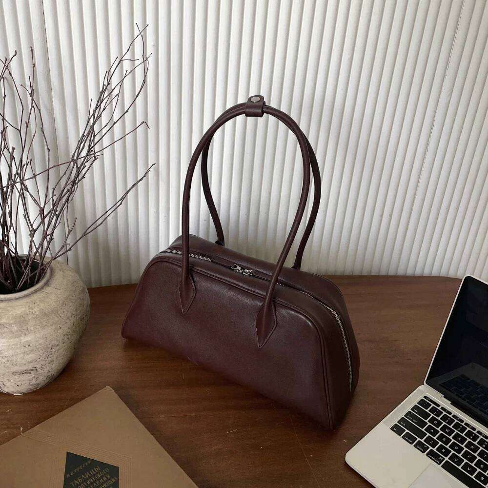 Motingsome Top Layer Cow Leather Shoulder Women Bags Retro Lady Underarm Saddle Bag Calfskin Causal Tote Purses Handbag 2025 New