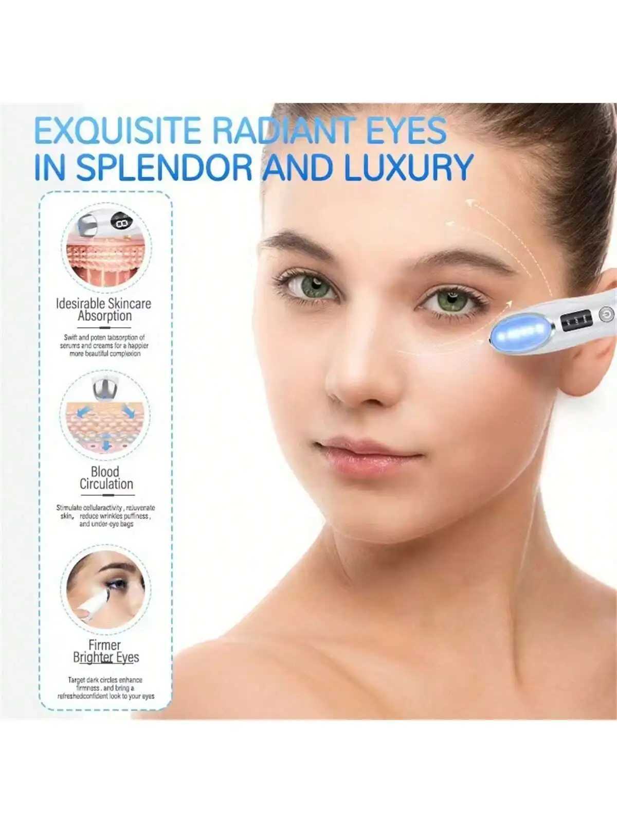 Easy Use Microcurrent Facial Device Eye Massager Electric Face Lifting Massager Best Gift Handheld Skin Care Face Toning Device XJ250607
