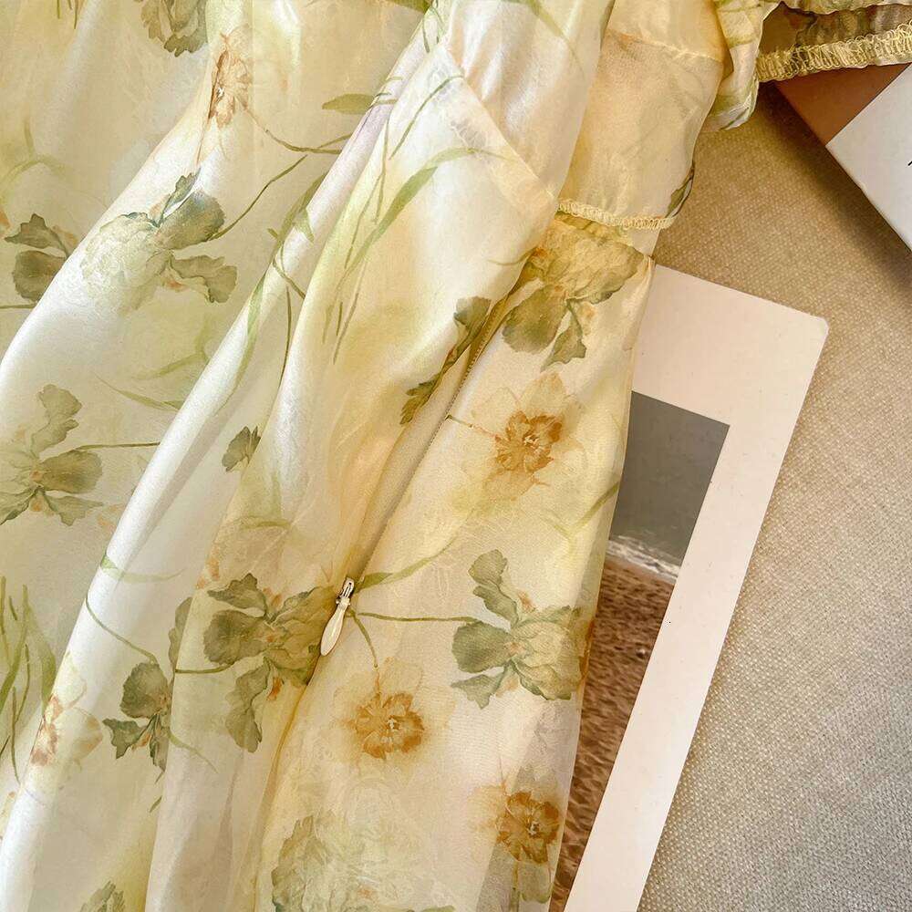 Summer Plus Size Casual Loose Comfortable Mid-length Printed Chiffon 2025 New Women's Clothing Party Dress