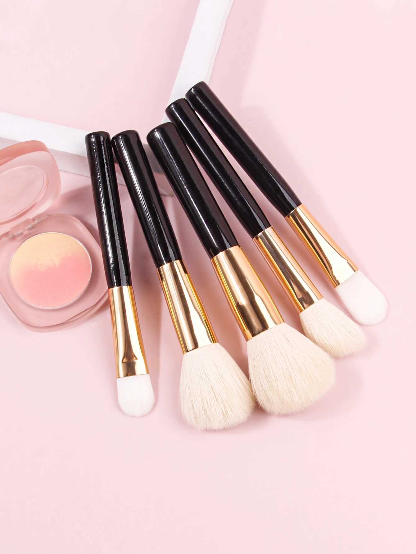 12 Pcs Goat Hair Black Color Makeup Brushes Set Cosmetic Powder Eye Shadow B Blending Beauty Make Up Maquiagem W250605