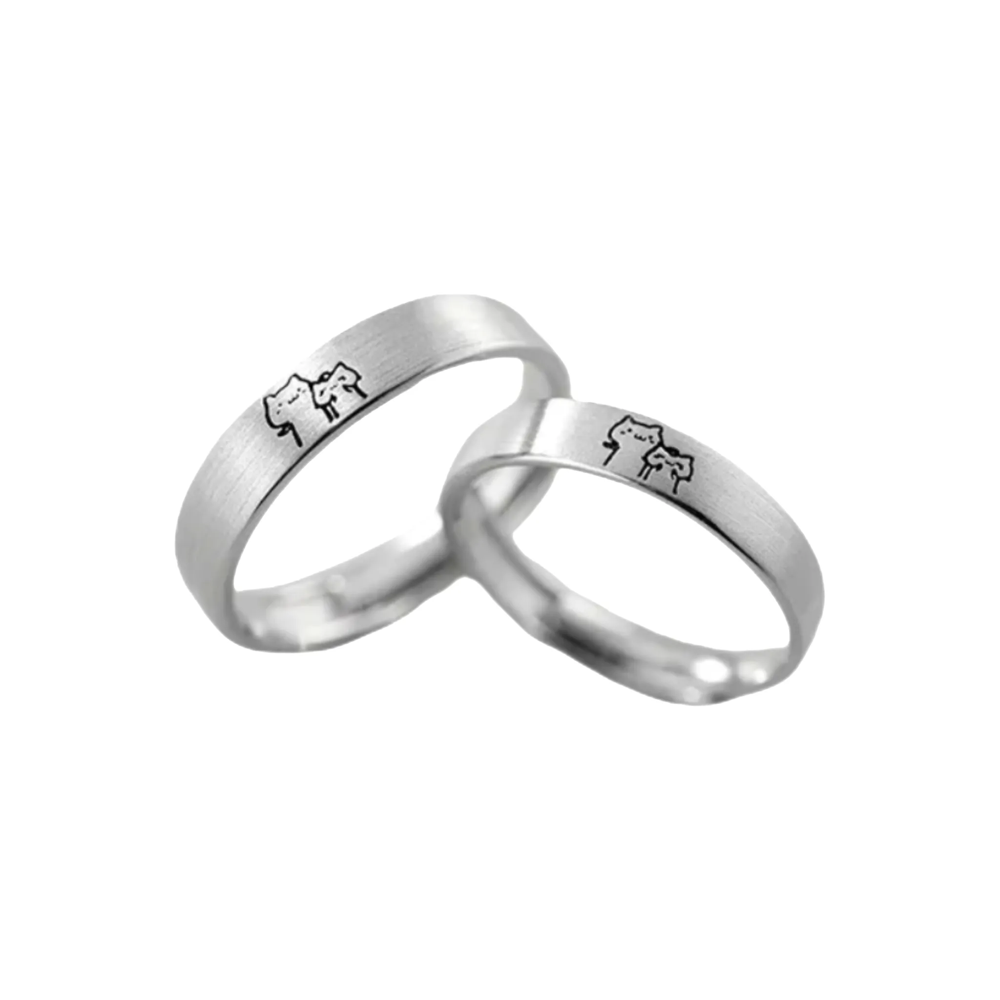 New Couples Ring Men's Women's Hollow Ring Eternal Undying love Engagement Wedding Ring Valentine's Day Gift Jewelry