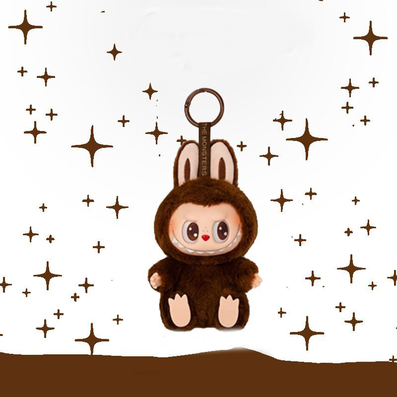 Plush labubu keychain blind box doll keyring have a seat heart moving series pendant kawaii monster key chain fashion trendy gift ph01
