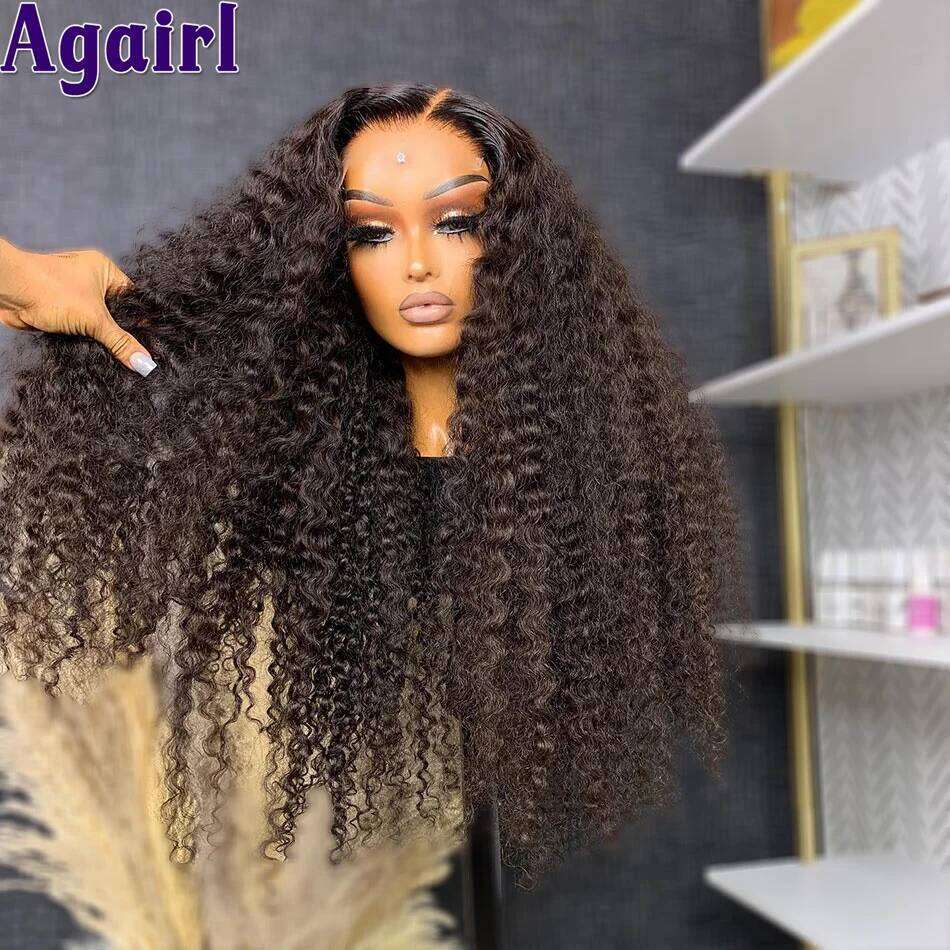 200% Ready Go Curly Human Hair Honey Brown 13X6 Water Wave Frontal Wig Ombre Blonde Black 6X4 Lace Closure Wigs