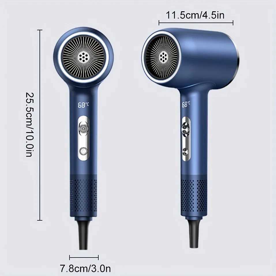 Electric High Speed Hair Dryer120000RPM Brushless Negative Ions Blow Dryer 2400W Super Powerful Wind Low Noise Salon Hair Dryer XJ250605