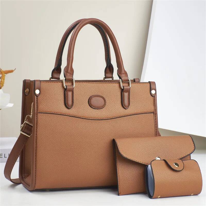 Brand 3 Piece Set Women's Bags 2024 New Large Capacity Tote High Quality Leather Women Handbag Designer Shoulder Bag
