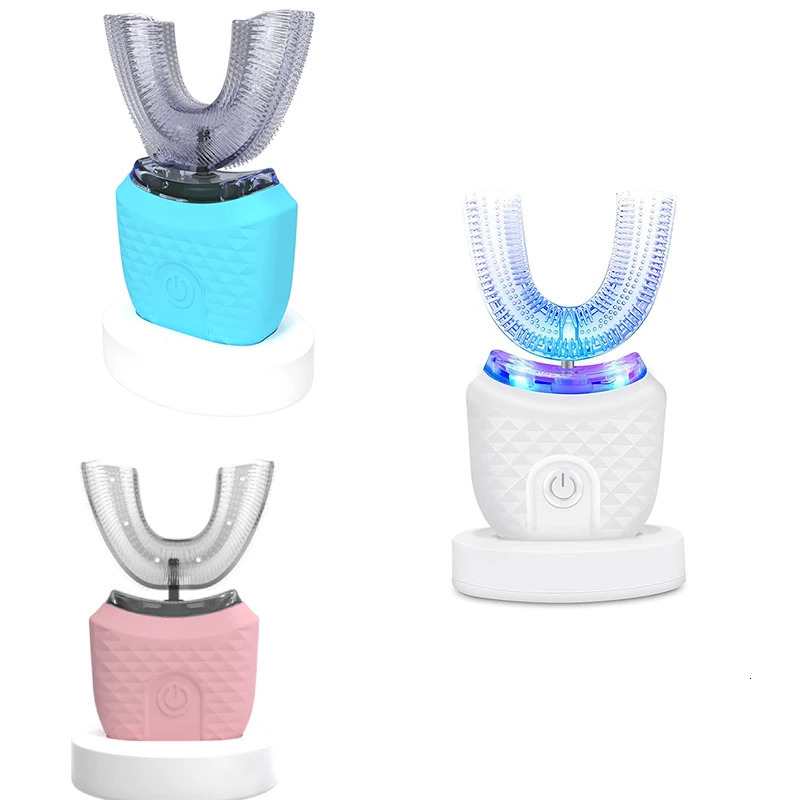 Rechargeable Smart U-Shape Soft Ultrasonic Waterproof Wireless Toothbrush Set Travel Electric Toothbrush 250604