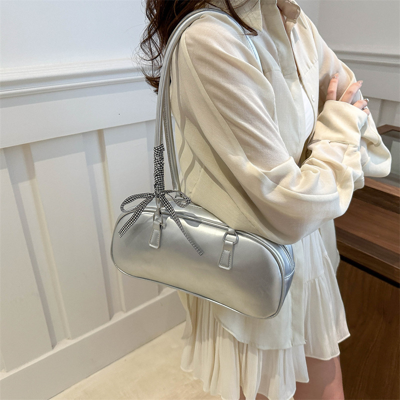 designer Ballet Style Bowknot Handbag for Women 2025 New Trend Korean Niche Underarm Bag Large Capacity Pillow Bag