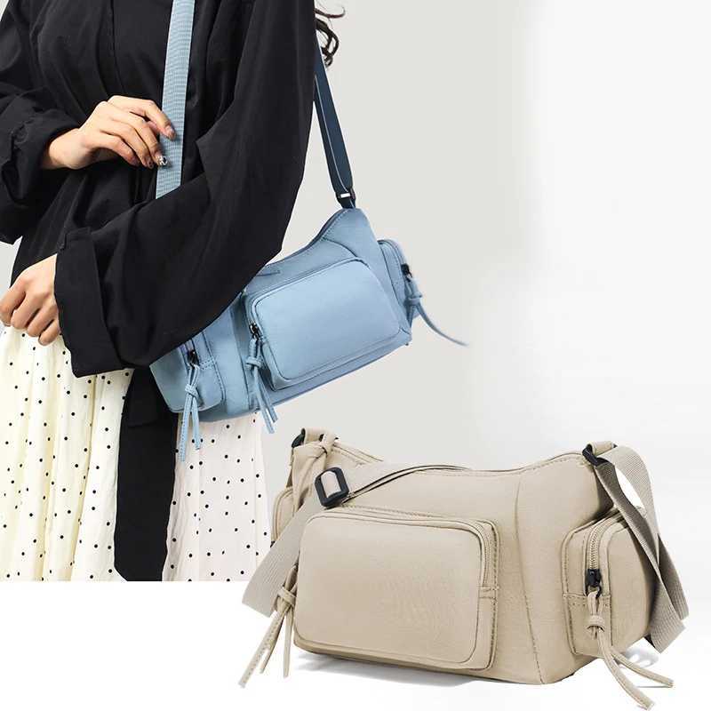 Women Shoulder Bag Multi-Pockets Crossbody Bags Waterproof Sling Pack Work Commute Daypack Underarm Tote Motorcycle Packs XJ250605