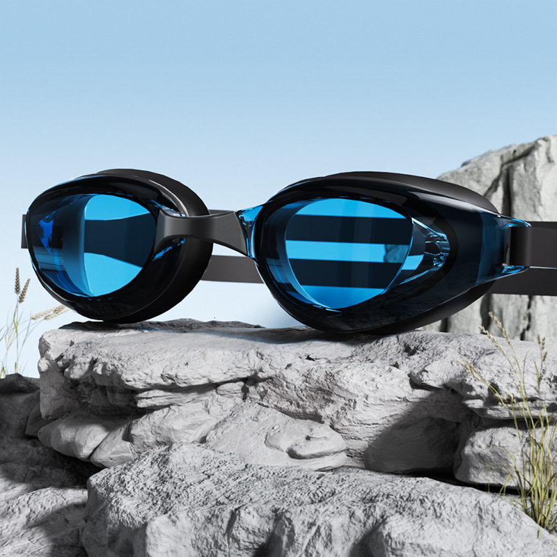 New Goggles for Adults Men and Women HD Waterproof Anti-Fog Swimming Glasses Professional Diving Fashion Swim Cap Set