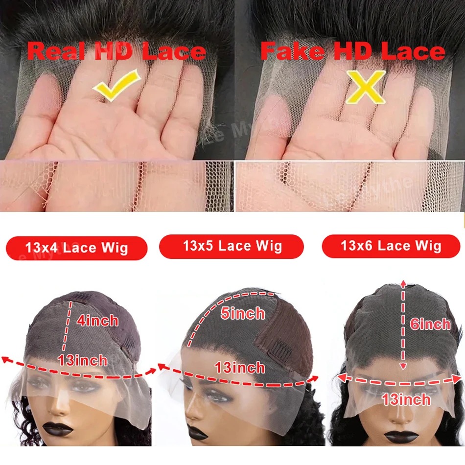 Water Wave Glueless Wig Human Hair Curly 13x6 HD Frontal Wig 250 Deep Wave Lace Front Wigs Wear Go HD Lace Closure Wig Sale Synthetic