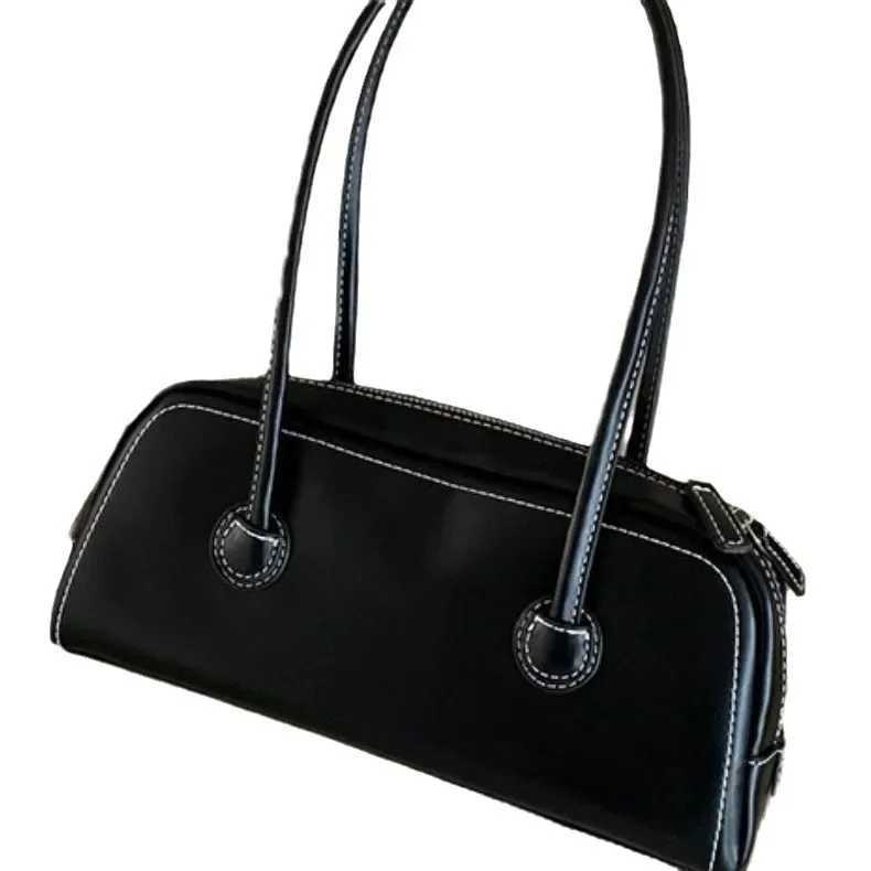 2024 NicheDesign Luxury Large Capacity Single Shoulder Underarm Bag Stylish Korean Version Fiable French Bread Small Square XJ250605