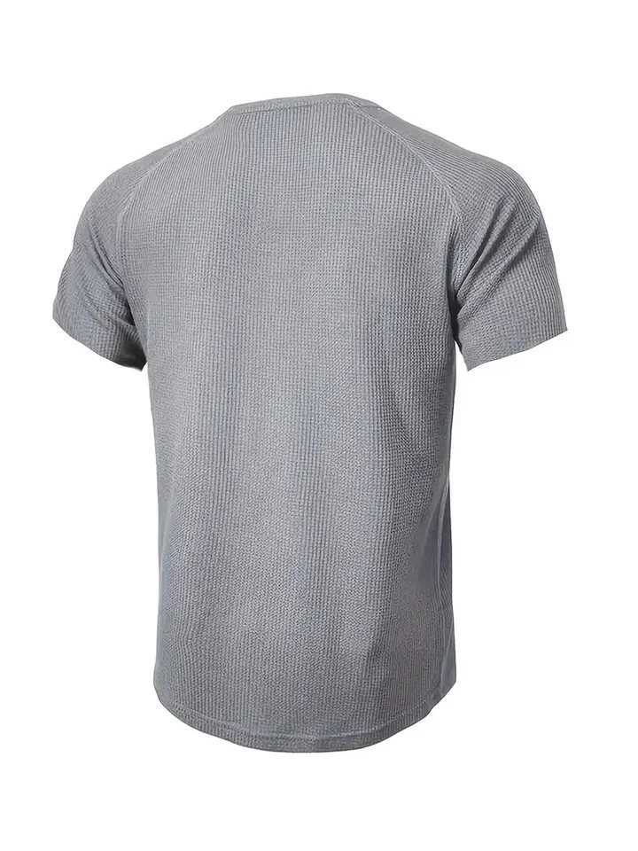 Summer Mens Button-Up POLO Shirt Henry Collar Pocket Casual Beach Short Sleeve Solid Color Mens Top T-shirt Vintage Street Wear XJ250605