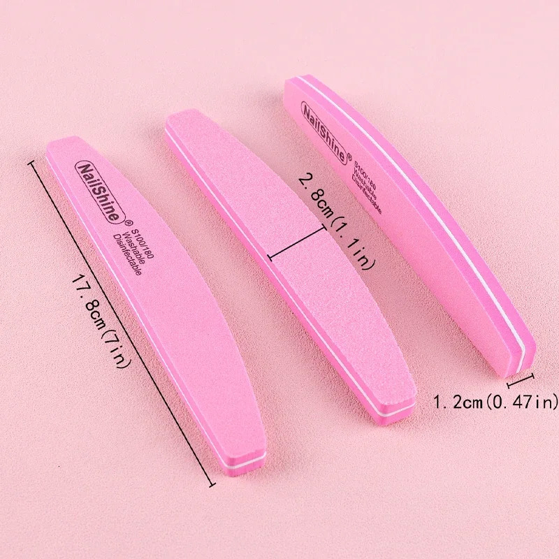 Double-sided Nail File Blocks Colorful Sponge Nail Polish Buffing Sanding Buffer Strips Polishing Pedicure Manicure Tools 250605