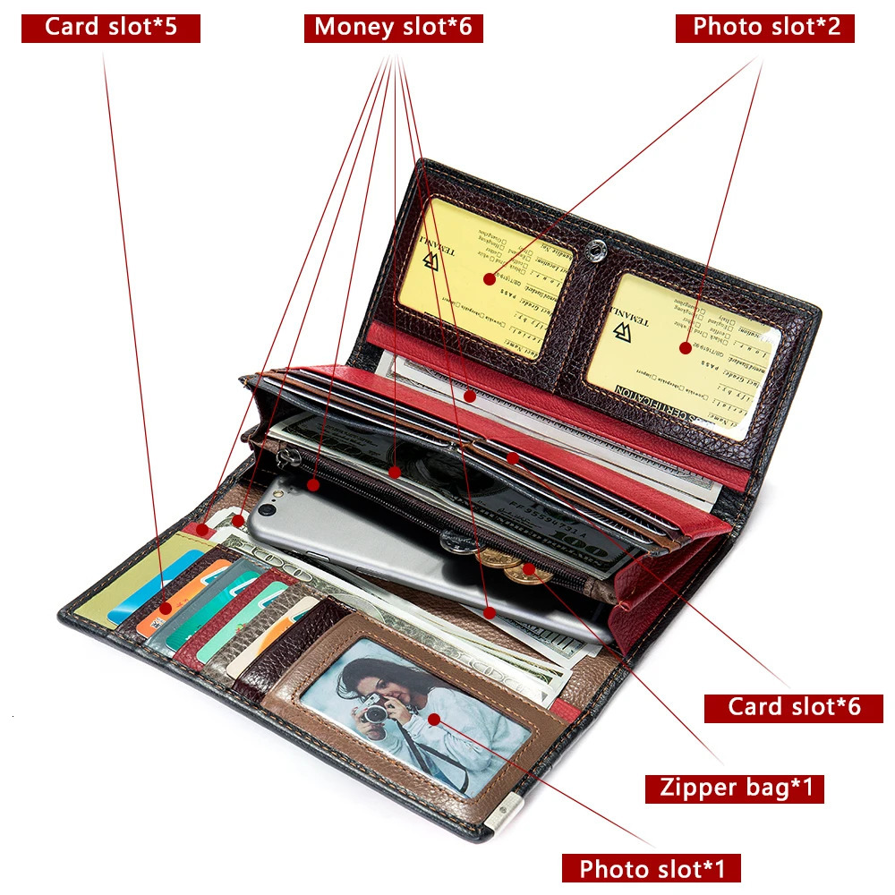 Westal Clutch Bag Women Leather Patchwork Squares Random Color Wallets Vintage Coin Wallet Female Purses Cards For 250605