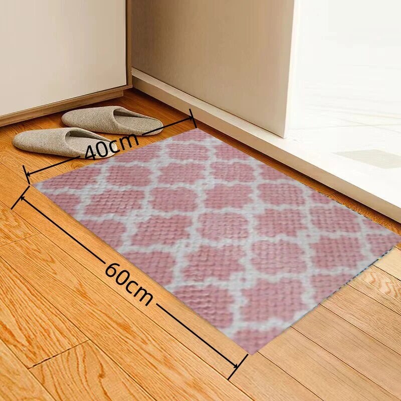 VIKAMA Simple Style Comfortable Doormat Geometric Patterns Non-Slip Home Decor Rugs Applicable Entrance Mats