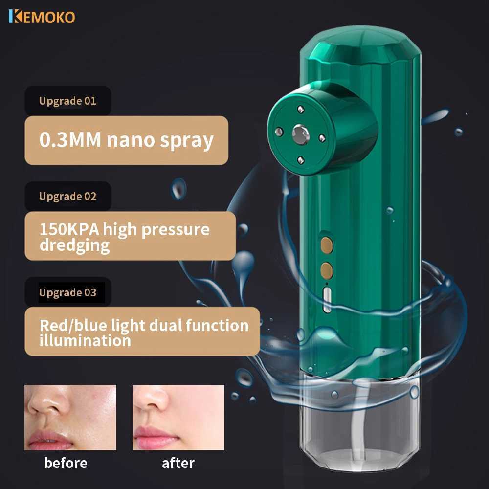 Mini Pressure Nano Spray Face Steamer Red Light Therapy Oxygen Injection Nail Art Tattoo Makeup Nano Mist Sprayer Facial Cleaner XJ250607
