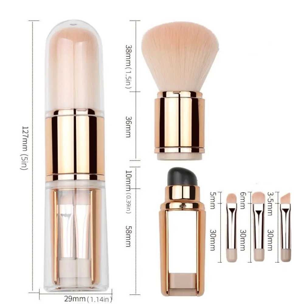 Washable Eye Shadow Brush Makeup Brush Set Convenient Soft Powder Brush Stretchable Dustproof 5 in 1 Makeup Brush Set Journey W250605