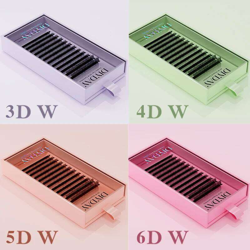 DIYDAY Shape Eyelashes W Shaped Bloom 3d 4d 5d 6d 7d 8d Eye Lashes Natural Soft Premade Fan Lash Extensions free shipping