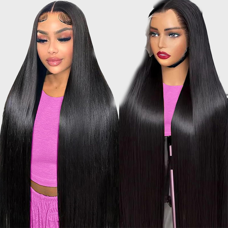 premium long straight human hair wigs for women soft 13 x 6 fullrapunzel texture