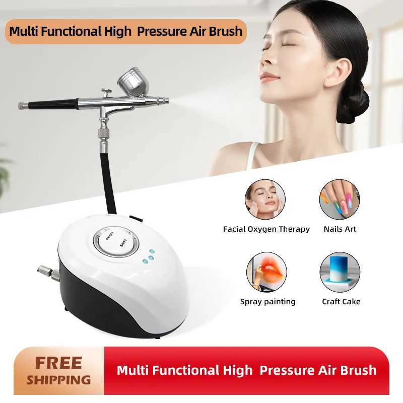 Spray Gun Nano Water Oxygen Facial Cleansing Tattoo Cake Makeup Compressor Paint Nail Art Home Beauty Device Remove Wrinkles XJ250607
