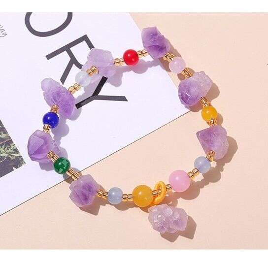 Brazilian Lavender Amethyst for Best Friends, Students, Couples, Gift, Uruguay Stone Bracelet, Beaded Bracelet