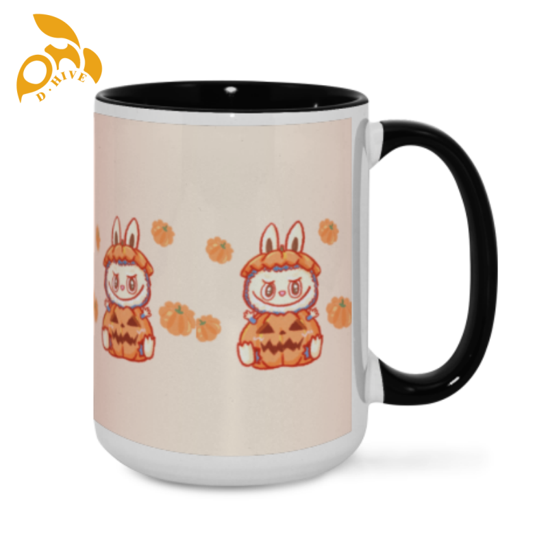 Free Shipping DIY Mugs Designer office Letters Mug Flat Bottom Portable Coffee Tea Milk Water Cups black white cute 15oz double color mug