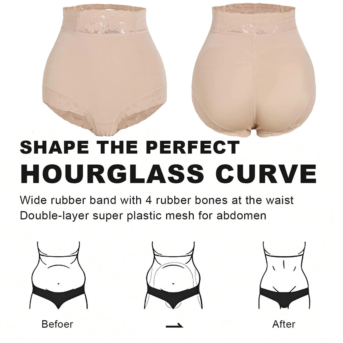 fajas colombianas tummy control butt lifter body shapewear women slimming girdle body shaper waist trainer high waist flat belly 250605