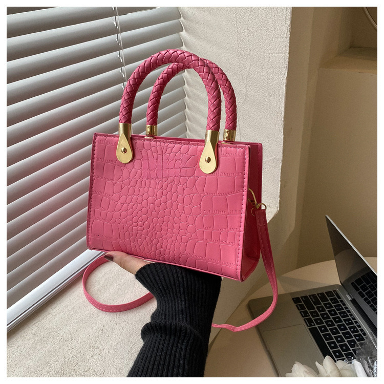 Top quality brand high-quality new free designer bag fashionable texture 2025 Korean style new stone pattern woven handbag crossbody bag brand new fre
