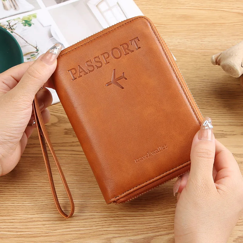 Rfid Blocking Passport Protective Cover ID Credit Card Holder Multifunctional Multi Slot Travel Wallet Bag 250605