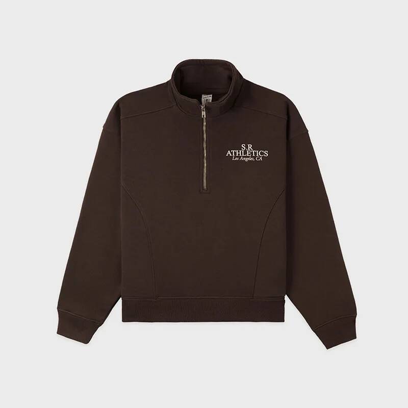 Early Autumn New North American Niche Stand Up Collar Zipper Chest Letter Printed Fleece Women's Hoodie