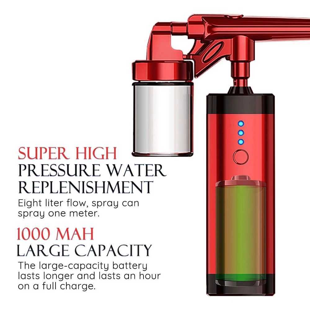 Oxygen Injection Moisturizing Nano Beauty Machine Airbrush Spray Set Portable USB Charging Nail Art Face Facial Steamer XJ250607