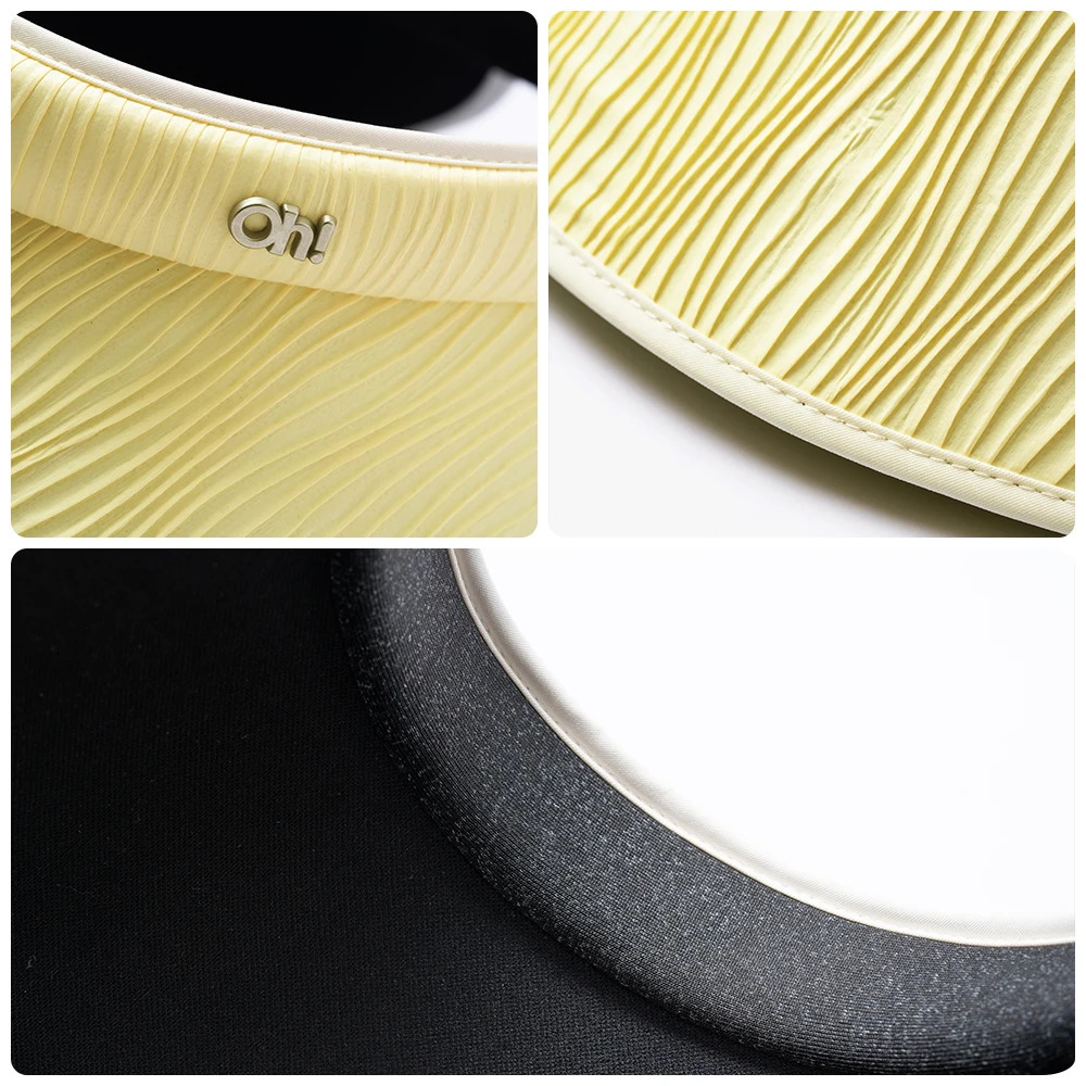 OhSunny Womens Sun Visor Fashion Summer Golf Cap UV Protection UPF 50 Portable Hat for Outdoors Sports Traveling 250603