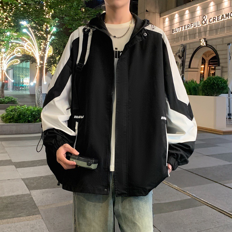 Ddmyoutdoor Men S Spring And Autumn New Trendy Brand Minimally Embroidered Casual American Workwear Waterproof Jacket Jogging Suit