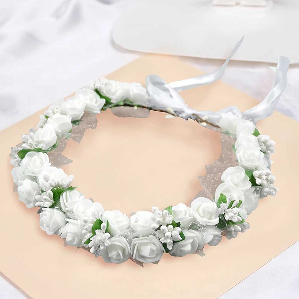 Fashion Flower Headband Wedding Headwear Lightweight Jewelry Color Retention Headdress for Banquet Wedding Dresses Skirts Z250605