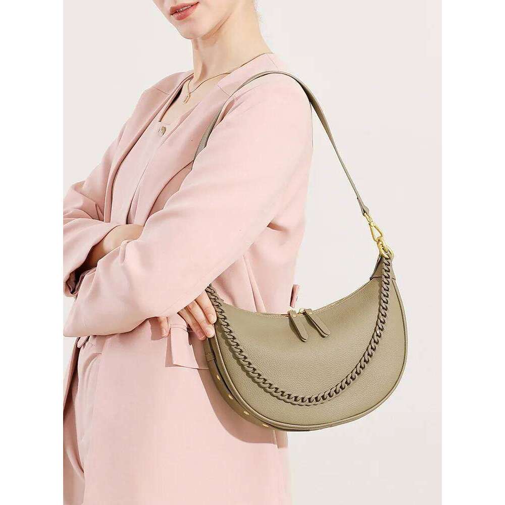 2025 New Genuine Leather Underarm for Women Fashion Shoulder High Quality Chain Crossbody Dumpling Bag