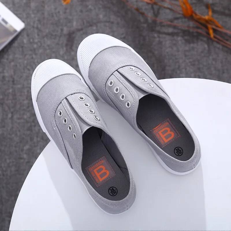 Ddmyoutdoor Woman Summer New Fashion Women S Canvas Casual Flats Solid Color Classic Breathable Female Simple Shoes Sneakersd Outdoor Shoes
