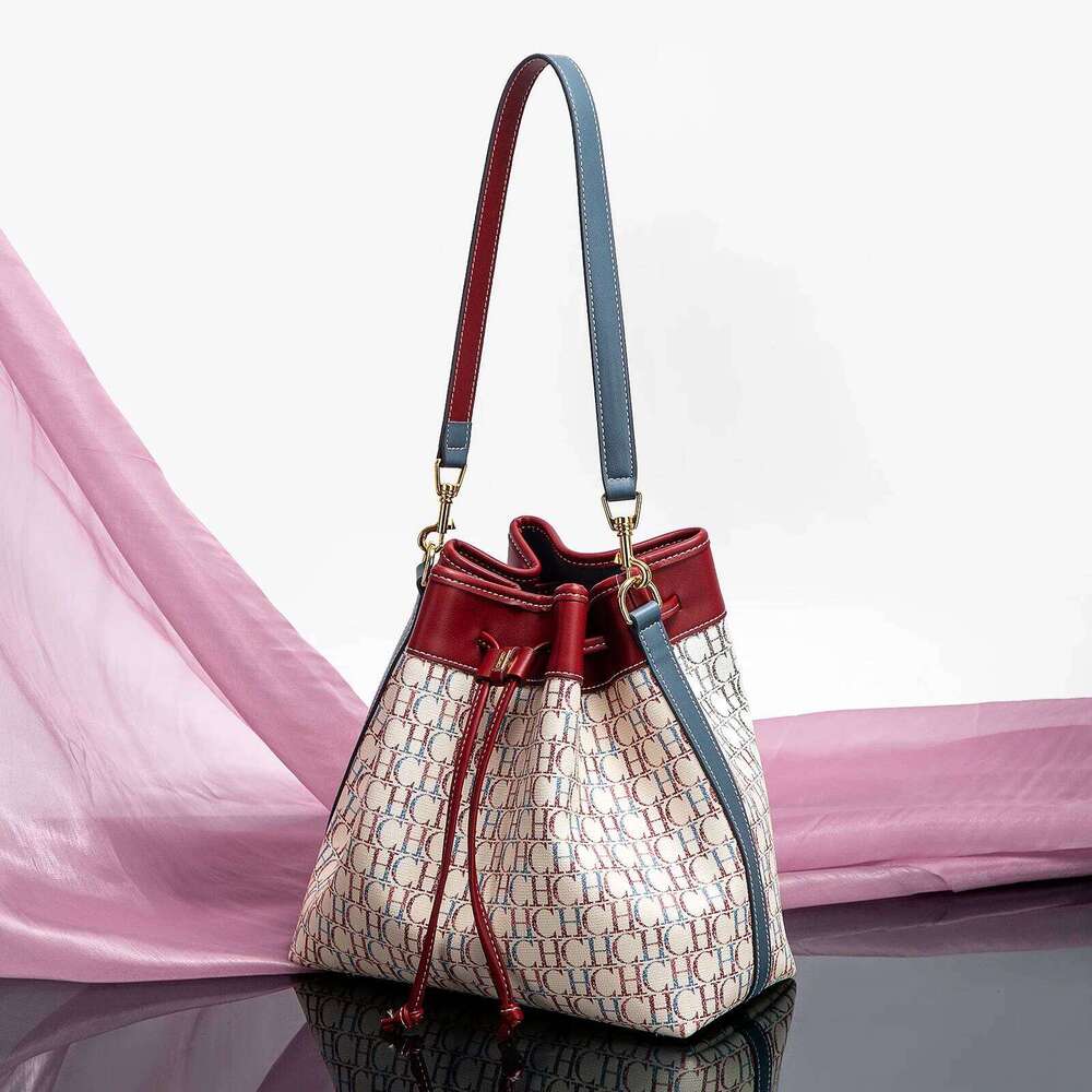 Ch2025 New Multifunctional Drawstring Crossbody Fashionable And Elegant Brand Alphabet Women's Shoulder Bag