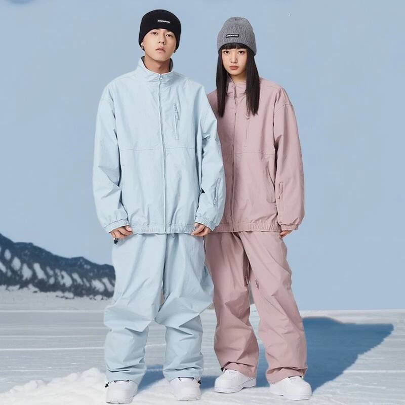 Ddmyoutdoor New Couple Ski Suit Winter Sport Warm Snowboard Tracksuit Man Loose Skiing Jumpsuit Woman Waterproof Windproof Snow Clothes Jogging Suit