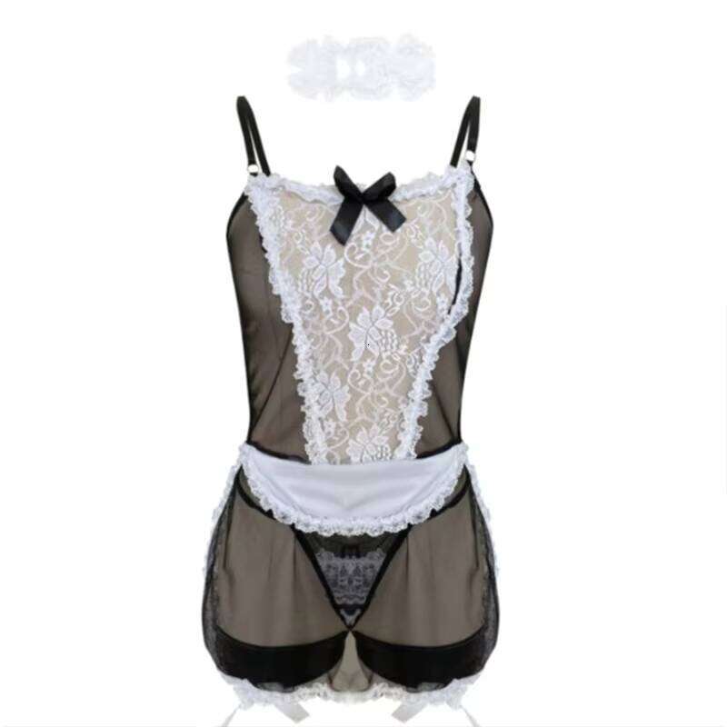 Wholesale Erotic Lingerie Sexy Maid Seductive Sleepwear Passionate Fashion Nightclub Style Uniform Set