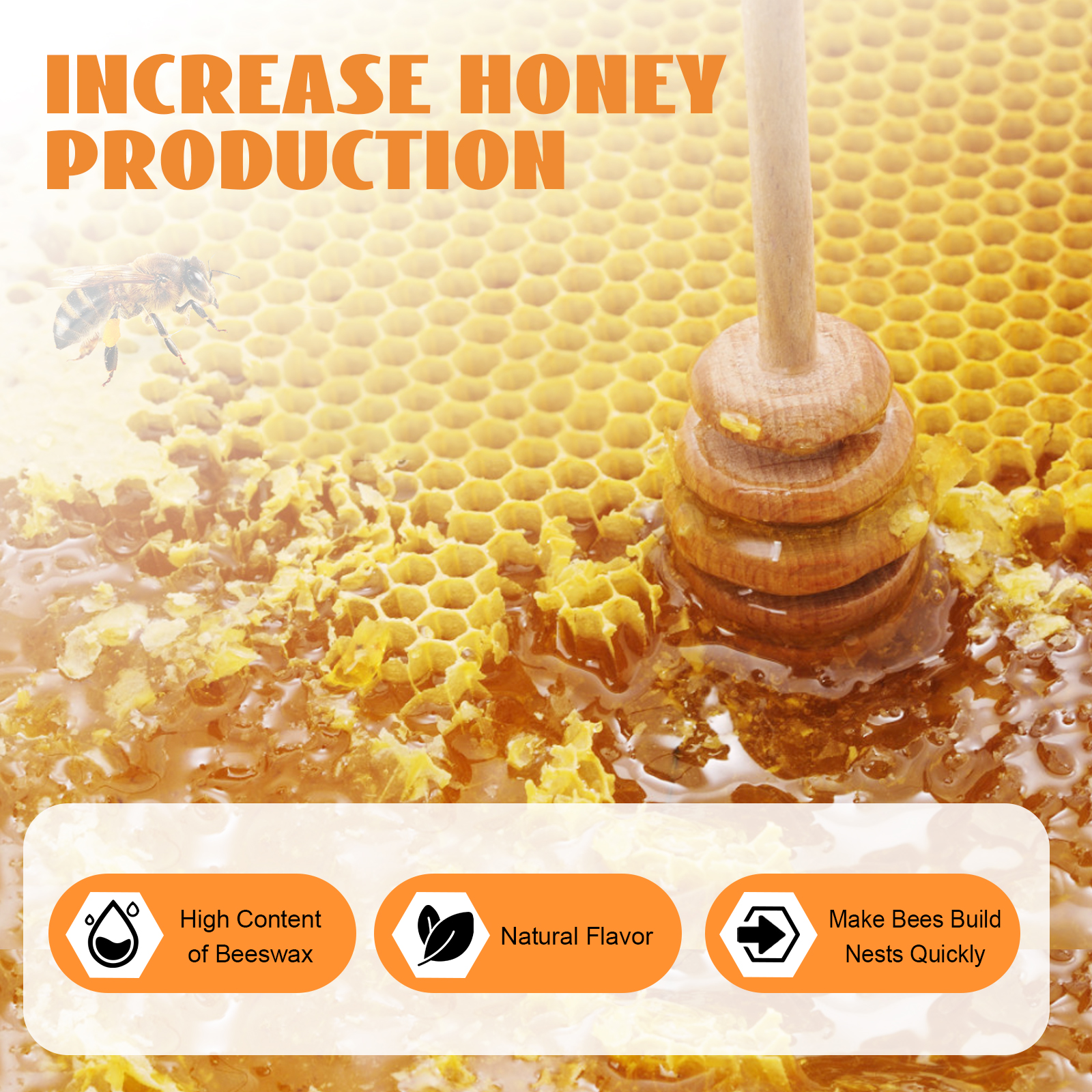 30-Pack Honeycomb Bee Wax Foundations, 195x415mm Standard Hive Frames, Premium Beekeeping Wax Sheets for Honey Production, US Stock (Beekeeping Essent