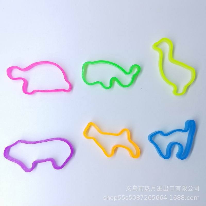 Europe and the United States explosion models silicone cartoon animal modeling leather band hair rope hair circle candy color bracelet 18 models