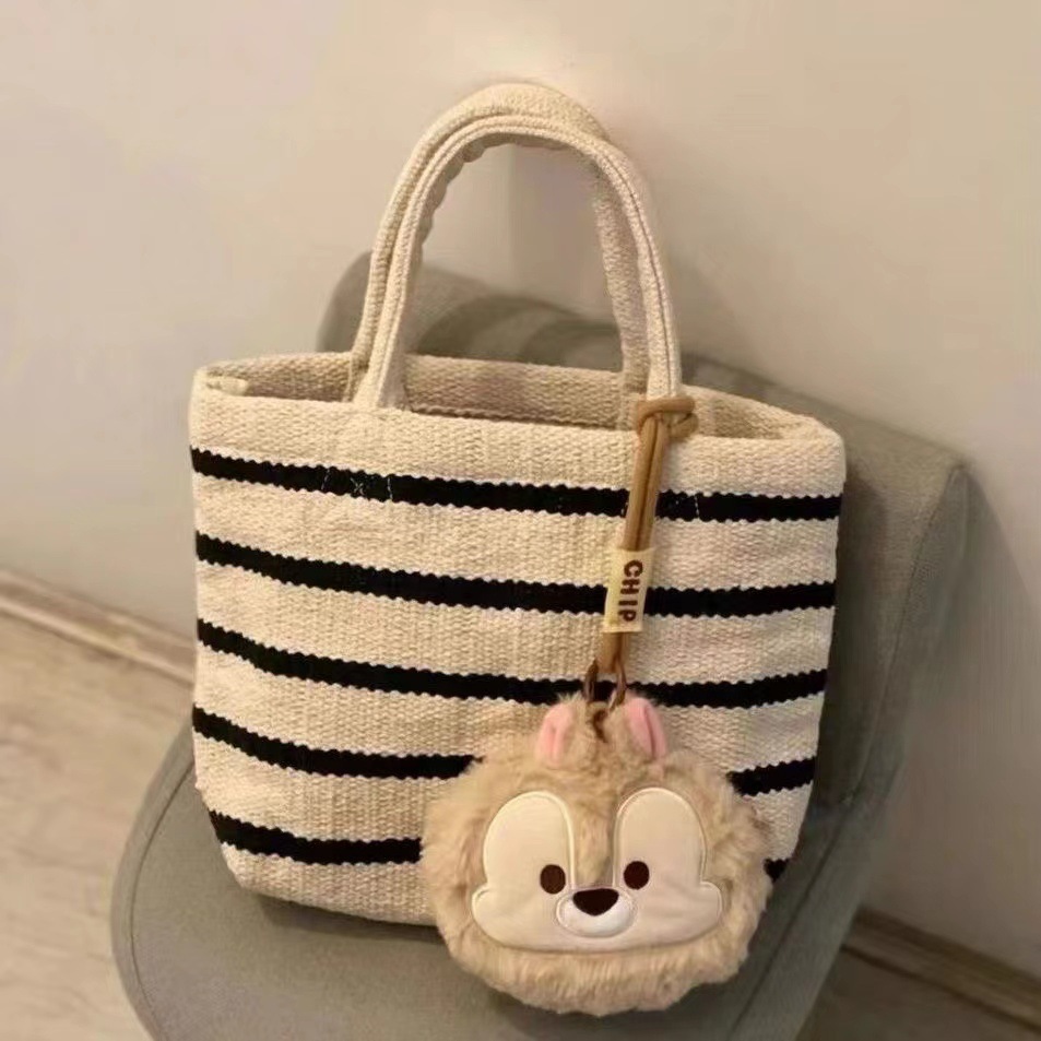 Top Brand High Quality New Style Handwoven Small Tote Bag Handheld Bag Lunch Bag for Women New Fashion Versatile Cotton Bag New Free Delivery Designer