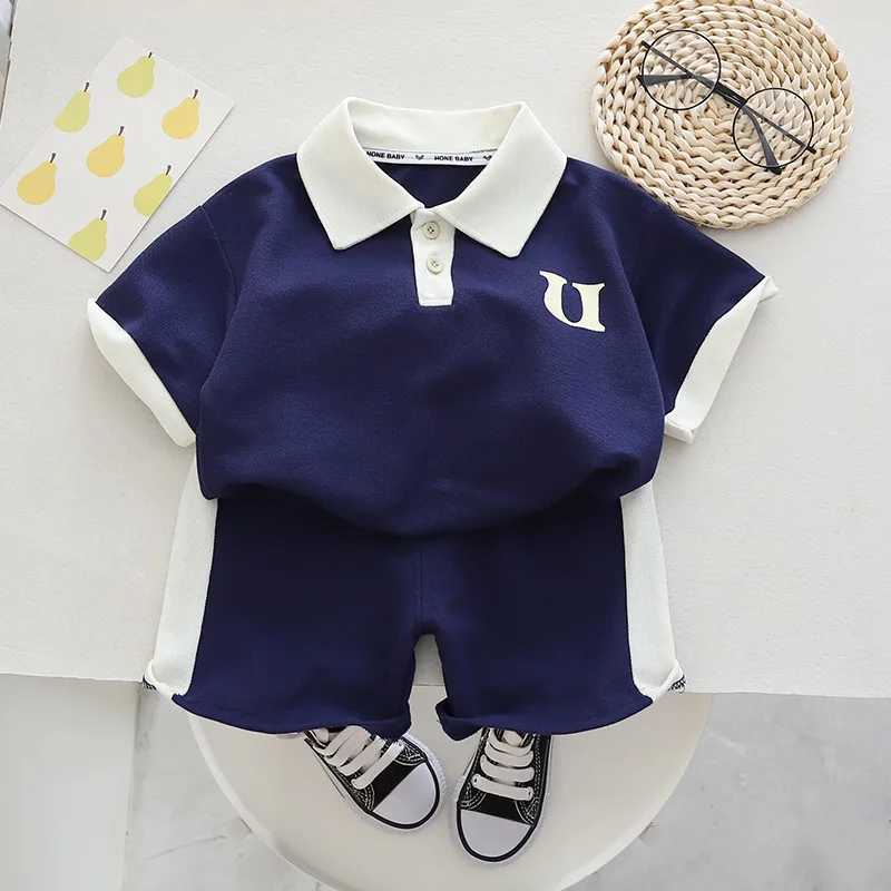 New Baby Clothes Suit Summer Boys T-Shirt Shorts 2Pcs/Set Kids Children Clothing Infant Casual Sports Costume Toddler Tracksuits R250606